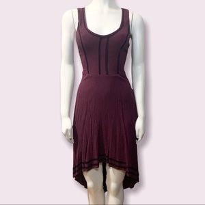HOT TOPIC HIGH/LOW BURGUNDY DRESS SMALL